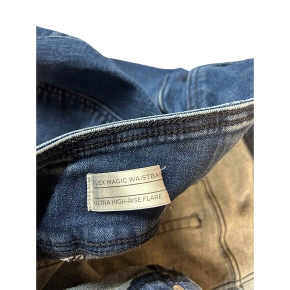Lane Bryant Flare‎ Jeans 38/40 Flex Magic Waist Dark Wash Ultra High Rise Plus - Picture 6 of 7